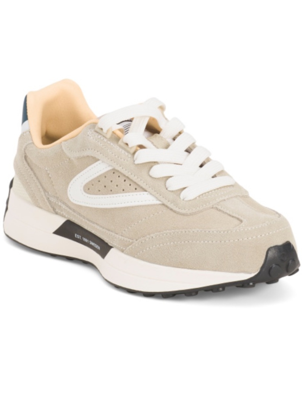 Tretorn Women’s Beige Suede Lace-Up Sneaker